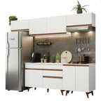 Cocina Integral 260 x 52 cm 8 Puertas 1 Cajón Blanco Reims Madesa 10