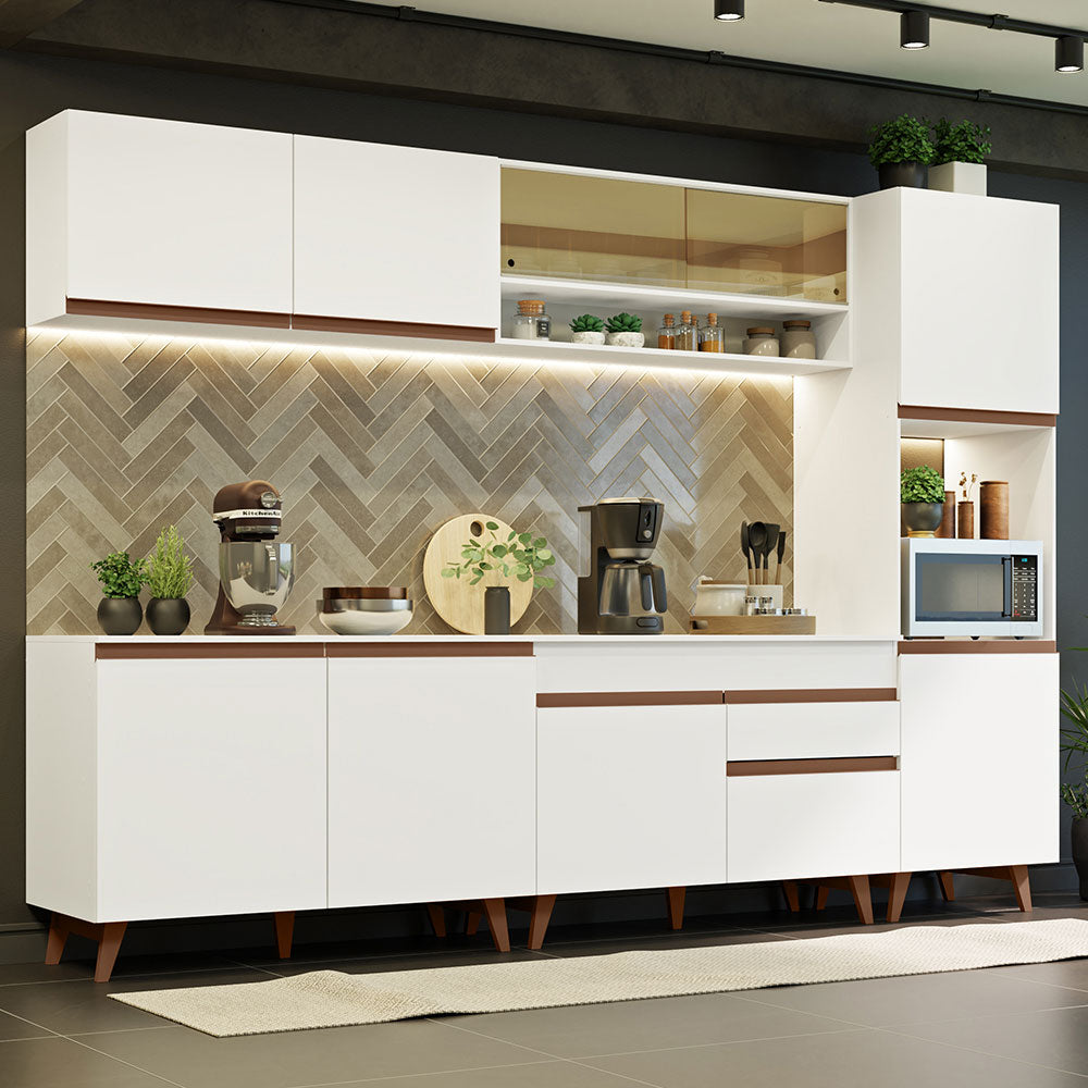 Cocina Integral 300cm Blanco Reims Madesa 02