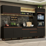 Cocina Integral 310cm Negro Reims 02