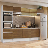 Cocina Integral 300cm Blanco/Marrón Diamante 02