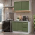 Cocina Compacta 120 cm Blanco/Verde Vik Madesa