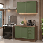 Cocina Compacta 120 cm Marrón/Verde Vik Madesa