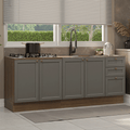 Cocina Compacta 200 cm Sin Encimera Marrón/Gris Vik Madesa