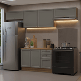 Cocina Integral 280 cm Marrón/Gris Vik Madesa 01