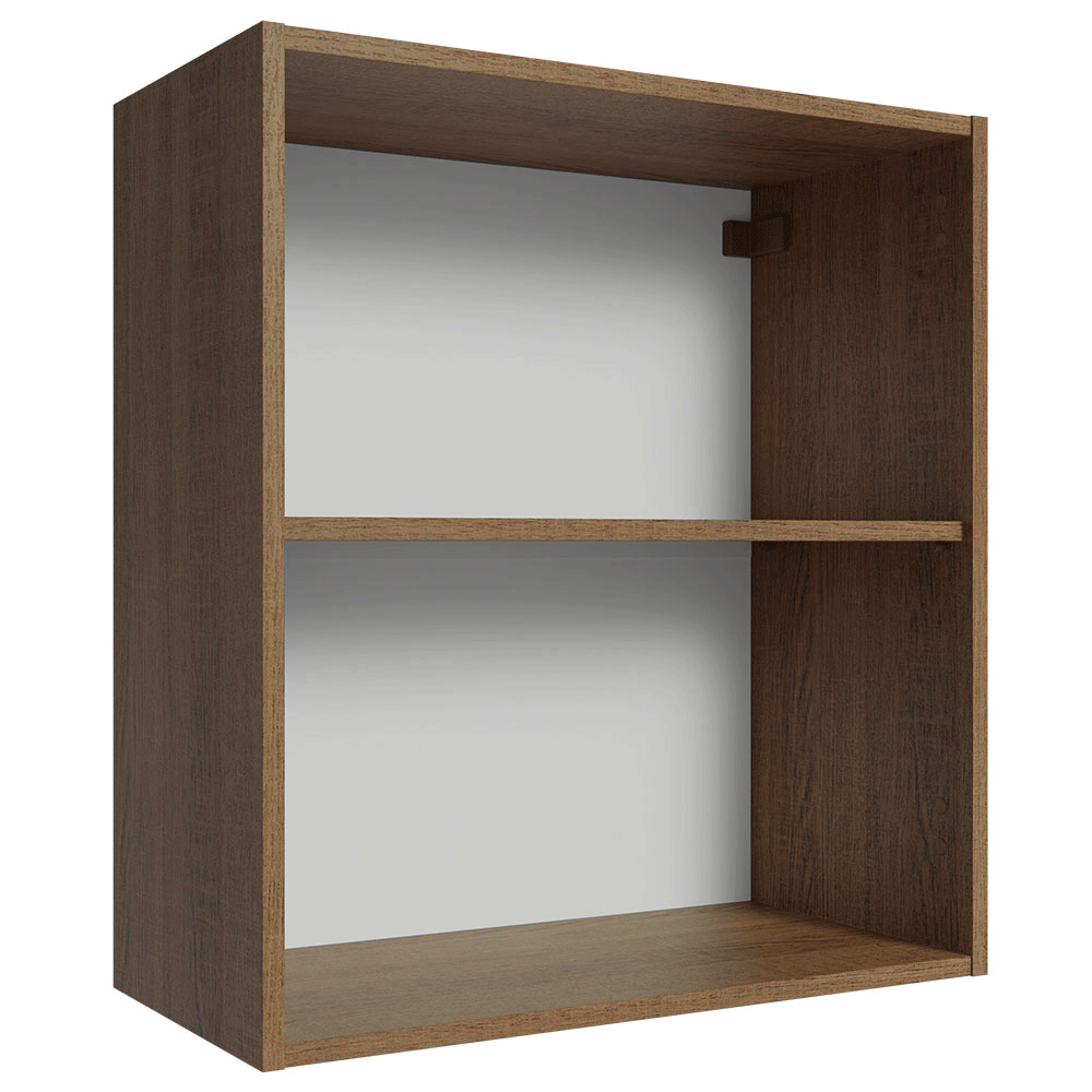 Gabinete Superior para Recámara 60 cm 2 Nichos Abiertos Marrón Neo Madesa