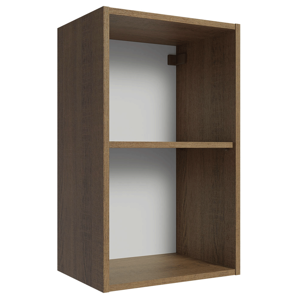 Gabinete Superior para Recámara 40 cm 2 Nichos Abiertos Marrón Neo Madesa