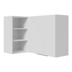 Gabinete Superior Esquinero para Recámara 166 cm 1 Puerta 3 Nichos Blanco Neo Madesa