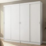 Conjunto de 2 Clósets 4 Puertas Corredizas Blanco Tokio Madesa