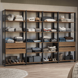 Clóset Modulado 4 Cajones 18 Niveles 258cm Marrón/Negro Valencia