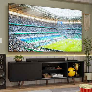 Mueble para TV hasta 80 Pulgadas 160 cm Negro/Marrón Torino Madesa