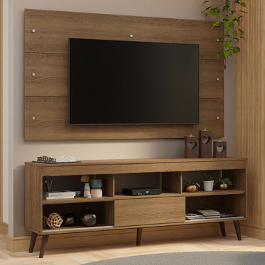 Kit Panel para TV hasta 65 Pulgadas y Rack 160 cm Marrón Detroit Madesa