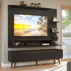 Kit Panel para TV hasta 60 Pulgadas y Rack 180 cm Negro/Marrón Reims Madesa