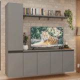 Mueble para TV hasta 70 Pulgadas 200 cm Sin Patas Nice Gris 01