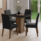 Juego de Comedor Encimera de Madera 4 Sillas Marrón/Negro/Oxford Aspen Madesa