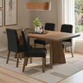 Conjunto de Comedor 4 Sillas /Oxford Arles Marrón Madesa