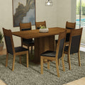 Conjunto de Comedor 6 Sillas Marrón/Negro Augusta Madesa