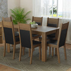 Conjunto de Comedor 6 Sillas Marrón/Negro Bahamas Madesa