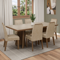 Conjunto de Comedor 6 Sillas Marrón/Gris/Imperial Sarlat Madesa