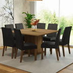Conjunto de Comedor 8 Sillas Marrón/Oxford Doris Madesa