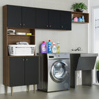 Kit Lavadero 235 cm Marrón/Negro Gourmet Madesa