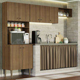 Armario Cocina Compacta 235cm Marrón Gourmet 01