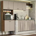 Cocina Compacta 235 cm Marrón/Crema Madesa