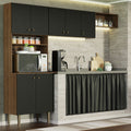 Cocina Compacta 235 cm Marrón/Negro Madesa