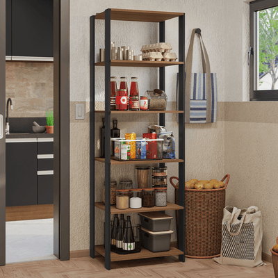 Estante Despensero 5 Niveles 59cm Marrón/Negro