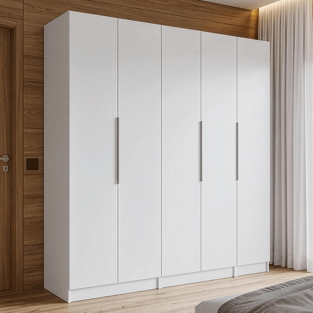 Clóset Modular 200 cm 5 Puertas 2 Cajones Blanco Neo Madesa