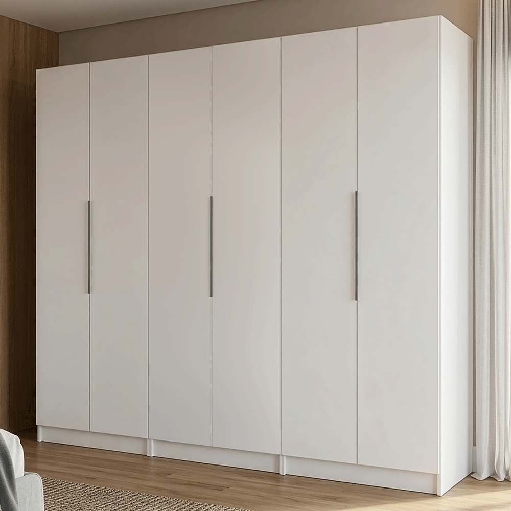 Clóset Modular 240 cm 6 Puertas 6 Cajones Blanco Neo Madesa