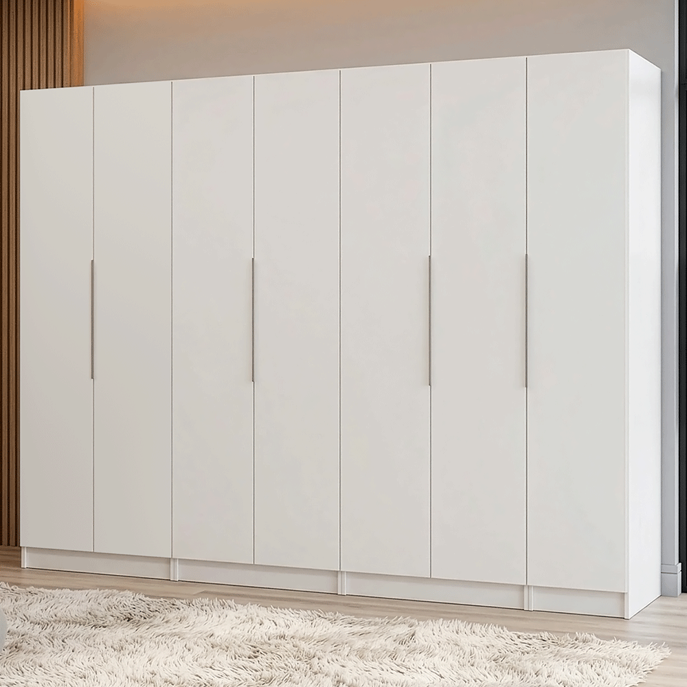 Clóset Modular 280 cm 7 Puertas 4 Cajones Blanco Neo Madesa