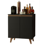 Mueble Estación de Café 70 cm 2 Puertas Negro Reims Madesa