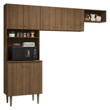 Cocina Integral 235cm Marrón Gourmet Madesa 03