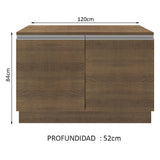 Mueble de Cocina para Fregadero Madesa Glamy 120 cm 2 Puertas (con Tablero) Marrón