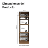 Mueble para Horno 70 x 60 cm 3 Puertas Marrón/Verde Vik Madesa