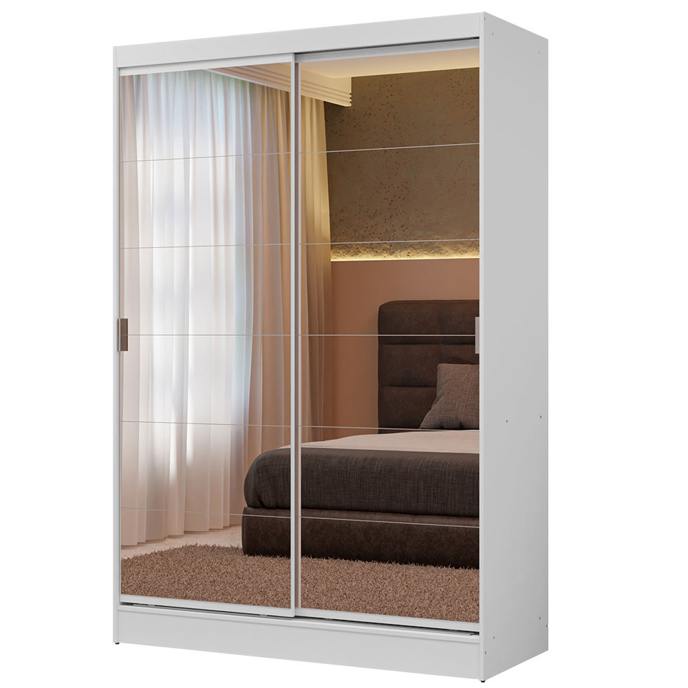 Clóset Soltero Luke 2 Puertas Corredizas Con Espejos