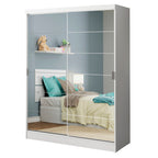 Clóset Infantil 119 cm 2 Puertas Corredizas Con 2 Espejos Blanco Nick Madesa