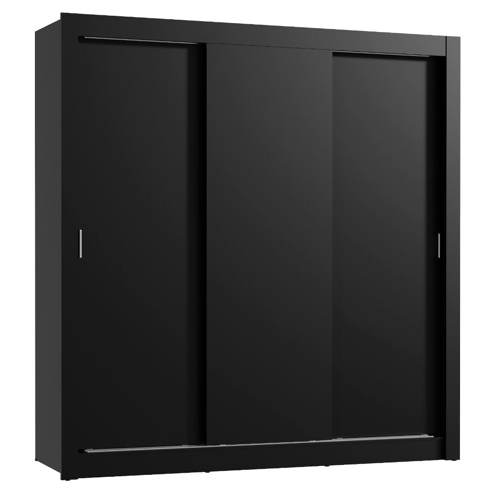 Clóset Matrimonial 170 cm 3 Puertas Corredizas Negro Monaco Madesa