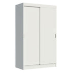 Clóset Soltero 109 cm 2 Puertas Corredizas 2 Cajones Blanco Tokio Madesa