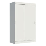 Clóset Soltero Tokio 2 Puertas Correderas 2 Cajones Blanco