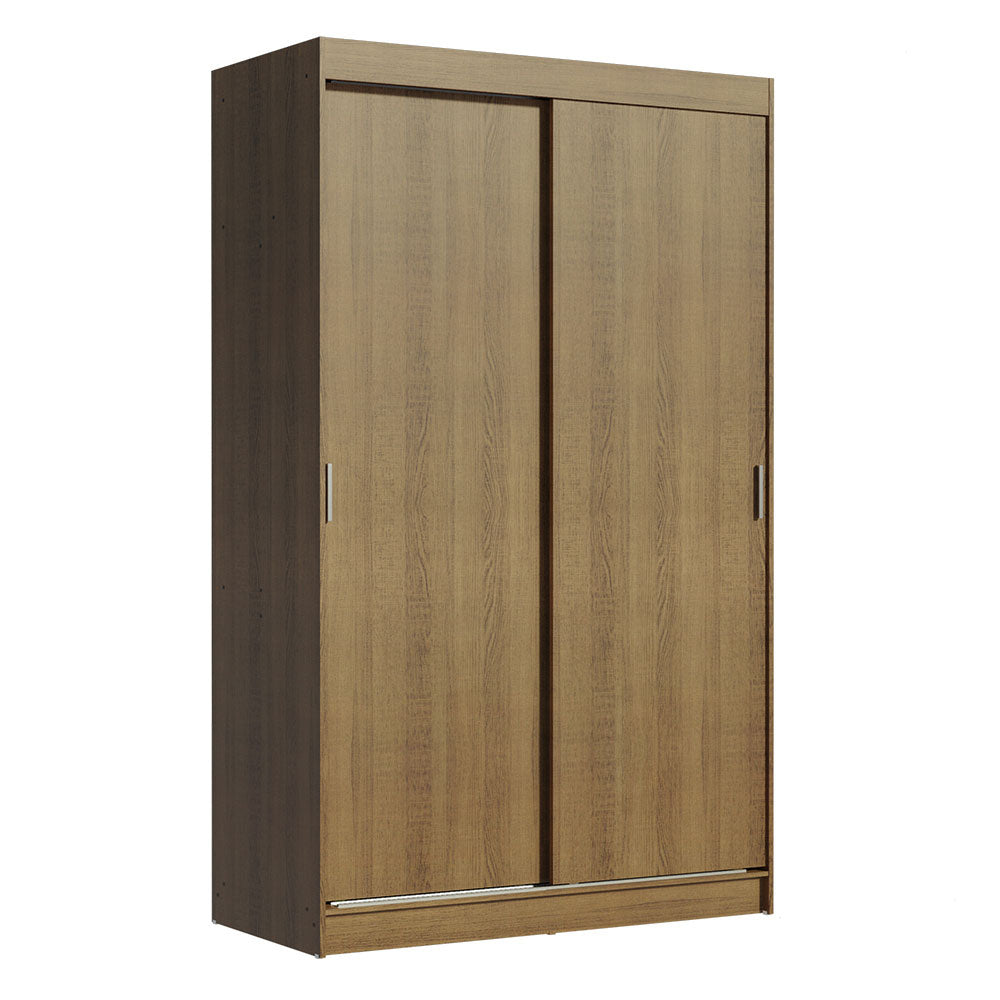 Clóset Soltero Tokio 2 Puertas Correderas 2 Cajones Marrón