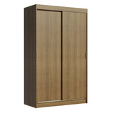 Clóset Soltero Tokio 2 Puertas Correderas 2 Cajones Marrón