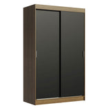 Clóset Soltero Tokio 2 Puertas Correderas 2 Cajones Marrón/Negro