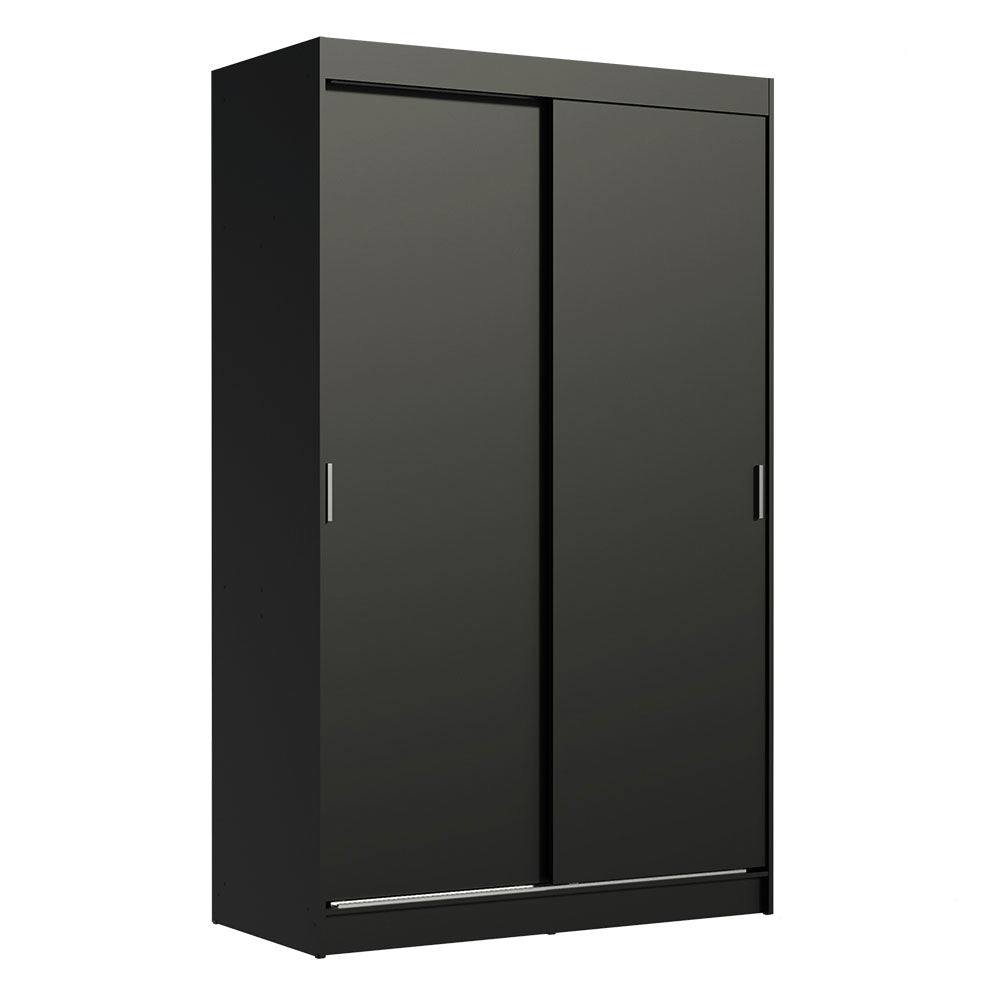 Clóset Soltero Tokio 2 Puertas Correderas 2 Cajones Negro