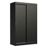 Clóset Soltero Tokio 2 Puertas Correderas 2 Cajones Negro