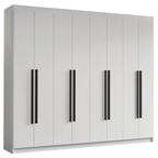 Clóset Matrimonial 216 cm 8 Puertas Blanco/Negro Venus Madesa