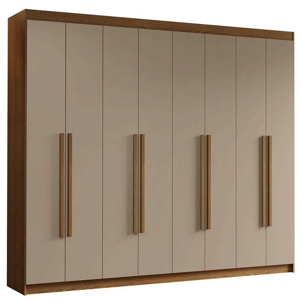Clóset Matrimonial 216 cm 8 Puertas Marrón/Crema Venus Madesa