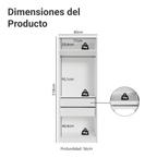 Clóset Modular 80 cm 2 Puertas 2 Cajones Blanco Neo Madesa