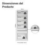Clóset Modular 80 cm 2 Puertas 2 Cajones Blanco Neo Madesa