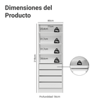 Clóset Modular 80 cm 2 Puertas 4 Cajones Blanco Neo Madesa